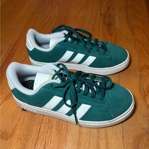 Green adidas sneakers